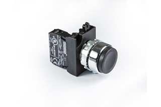 CM Serisi Metal 1NO Yaylı Çıkık Siyah 22 mm Buton